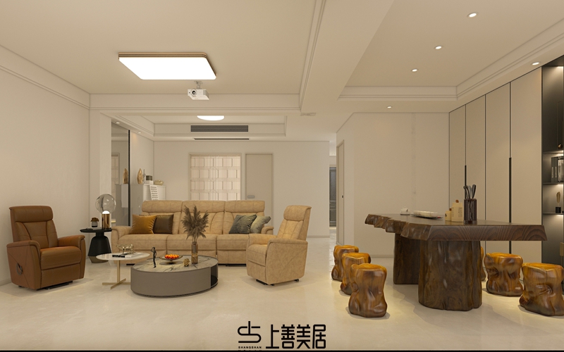 秀水名邸200平米新中式裝修設(shè)計