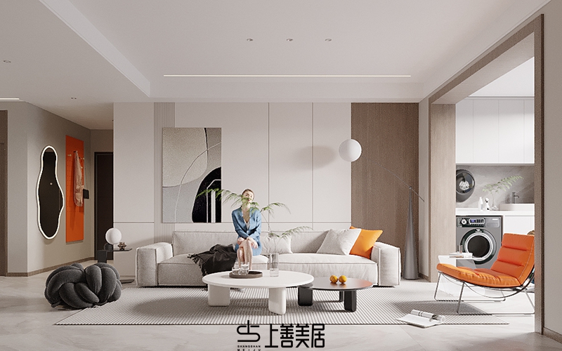 國(guó)仕山140平現(xiàn)代簡(jiǎn)約裝修設(shè)計(jì)03