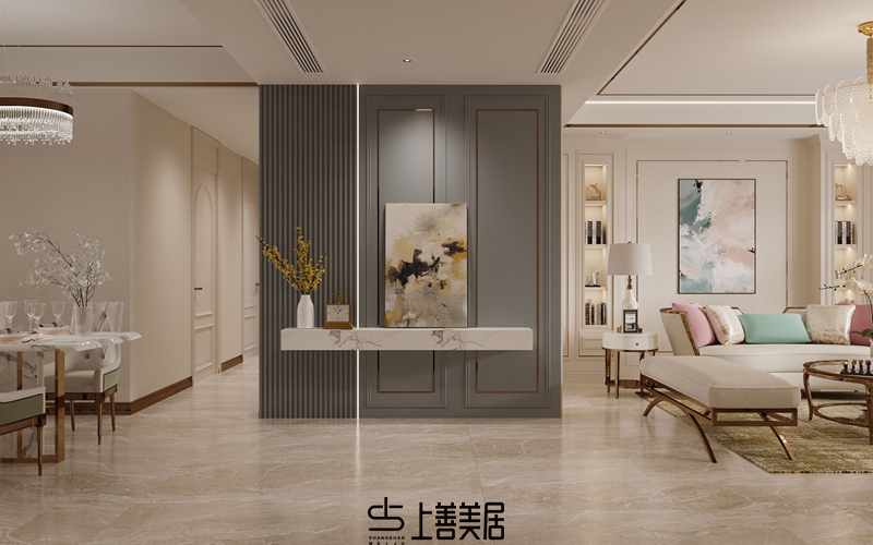 德賢華府160平簡歐風(fēng)格效果圖