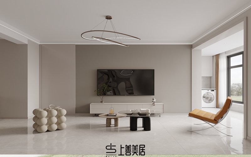 國仕山130平現(xiàn)代簡約效果圖