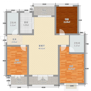 天璽名著3室2廳2衛(wèi)1廚138.00㎡_副本